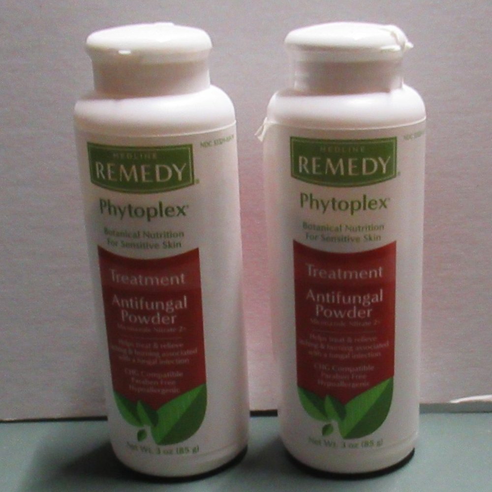 Two Medline Remedy Phytoplex Antifungal Powder with 2% Miconazole Nitrate New